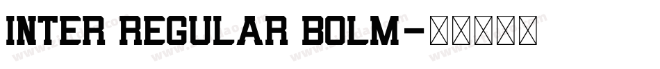inter regular bolm字体转换